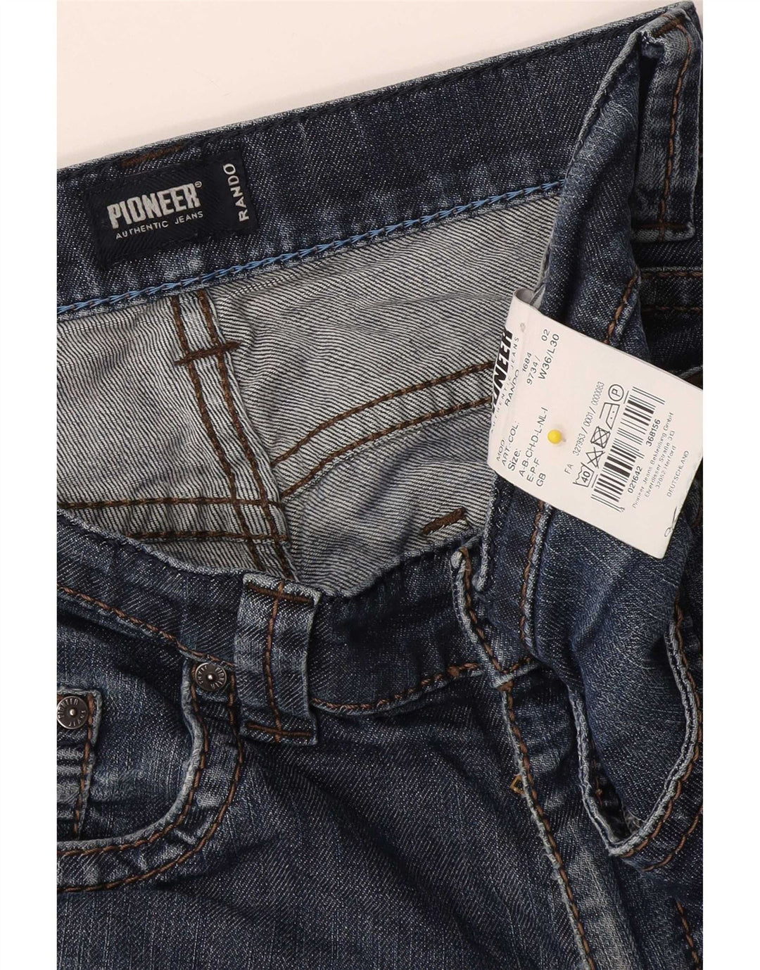 Jeans dritti da uomo Pioneer W36 L30 cotone blu