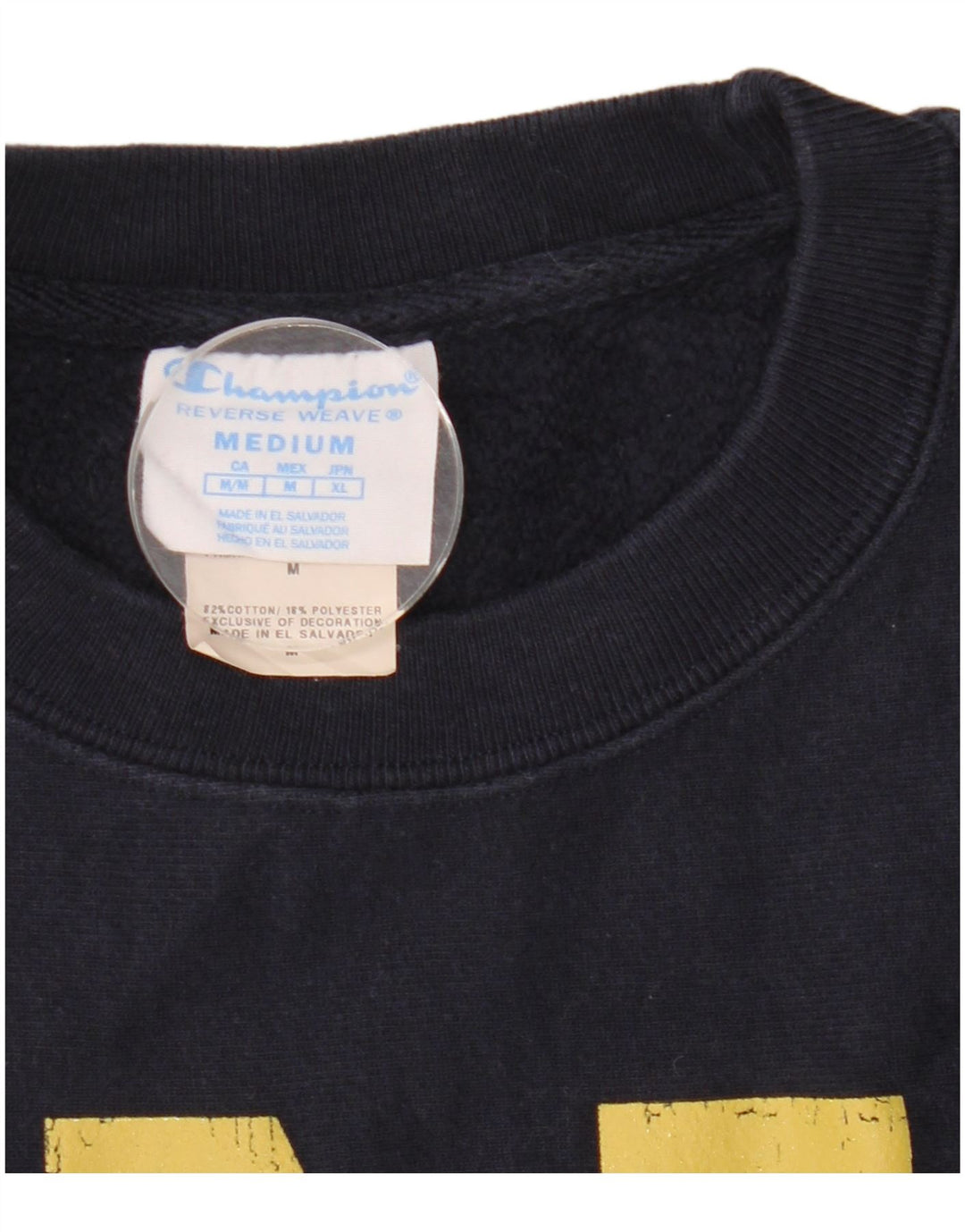 Felpa con grafica Champion Reverse Weave da uomo, media, blu navy