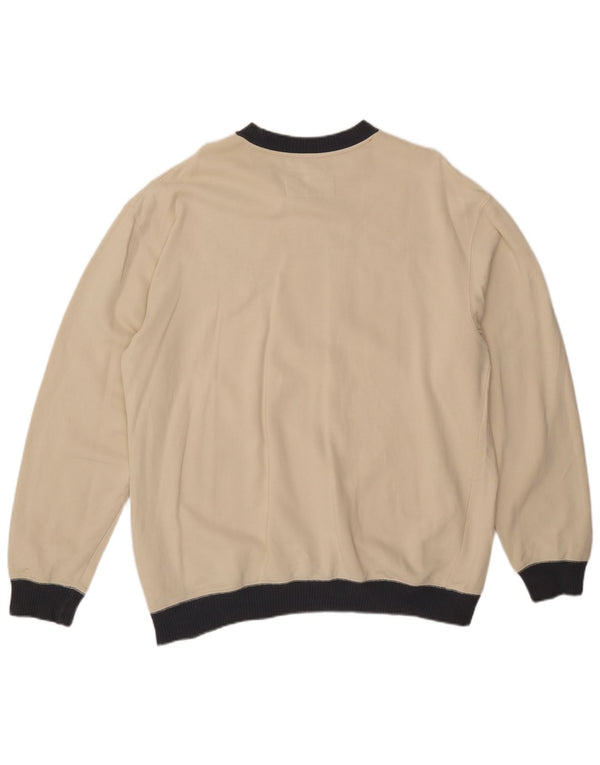 REEBOK Mens Miami Dolphins Sweatshirt Jumper Large Off White Colourblock