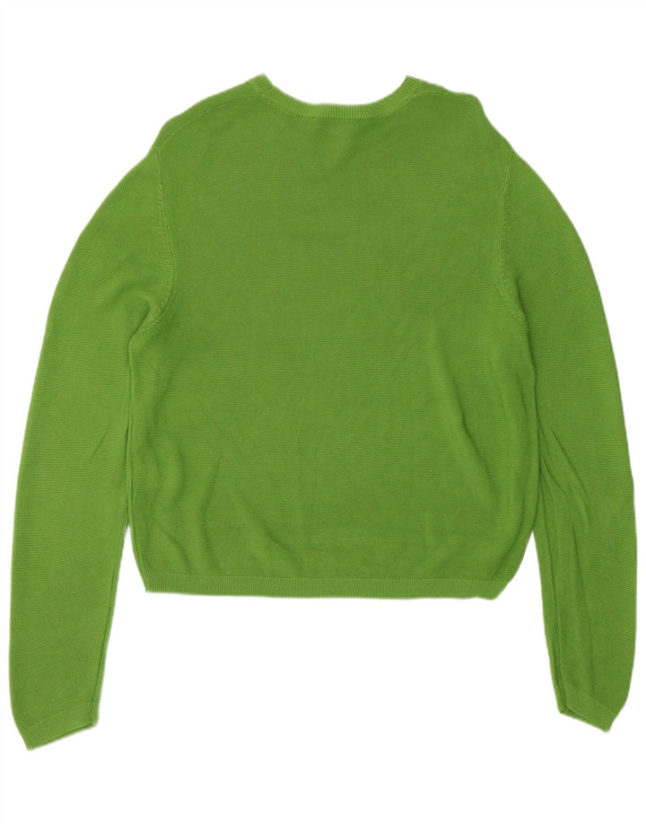 Maglione maglione girocollo da donna Zara UK 14 Viscosa verde medio