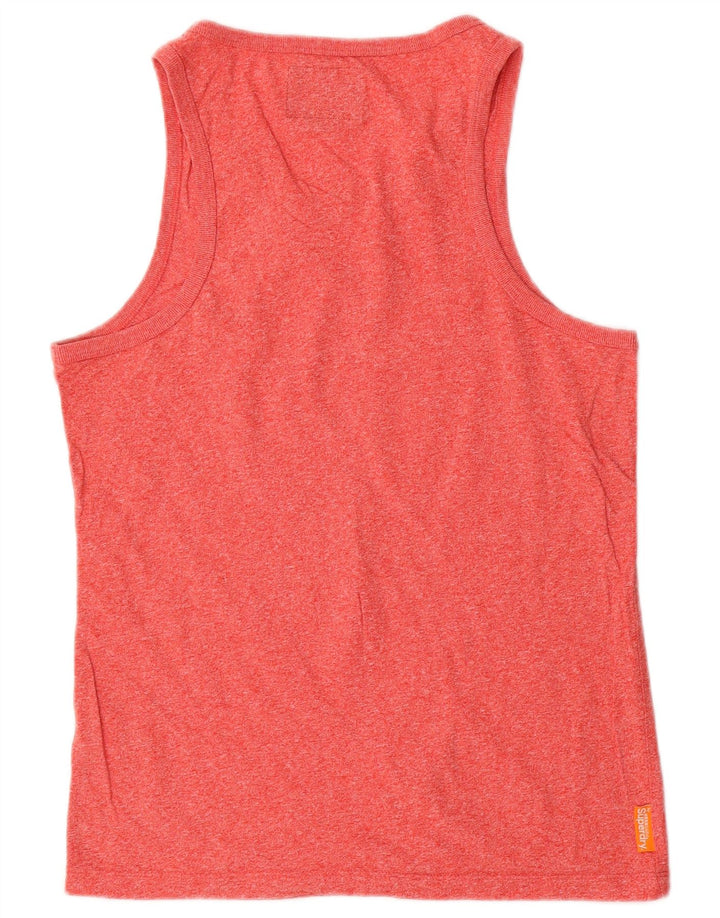 Canotta da uomo Superdry in cotone chiazzato rosso medio