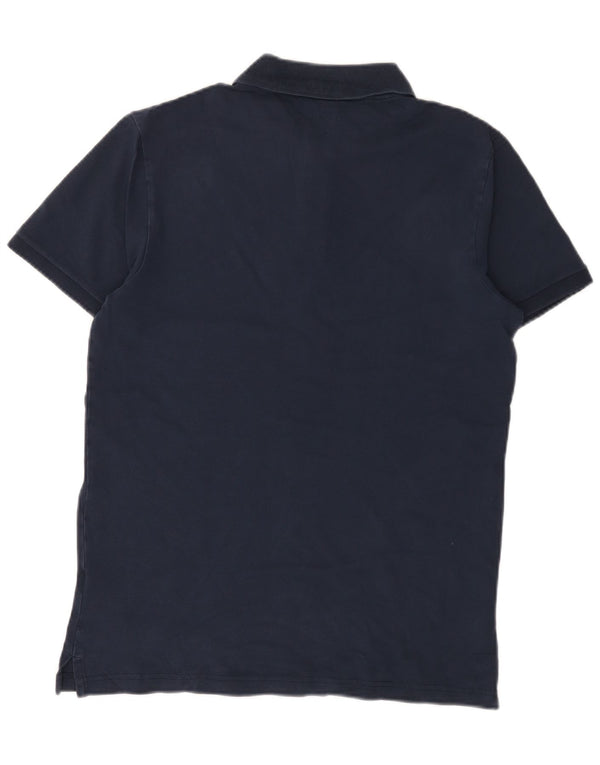Polo Hollister da uomo in cotone medio blu navy