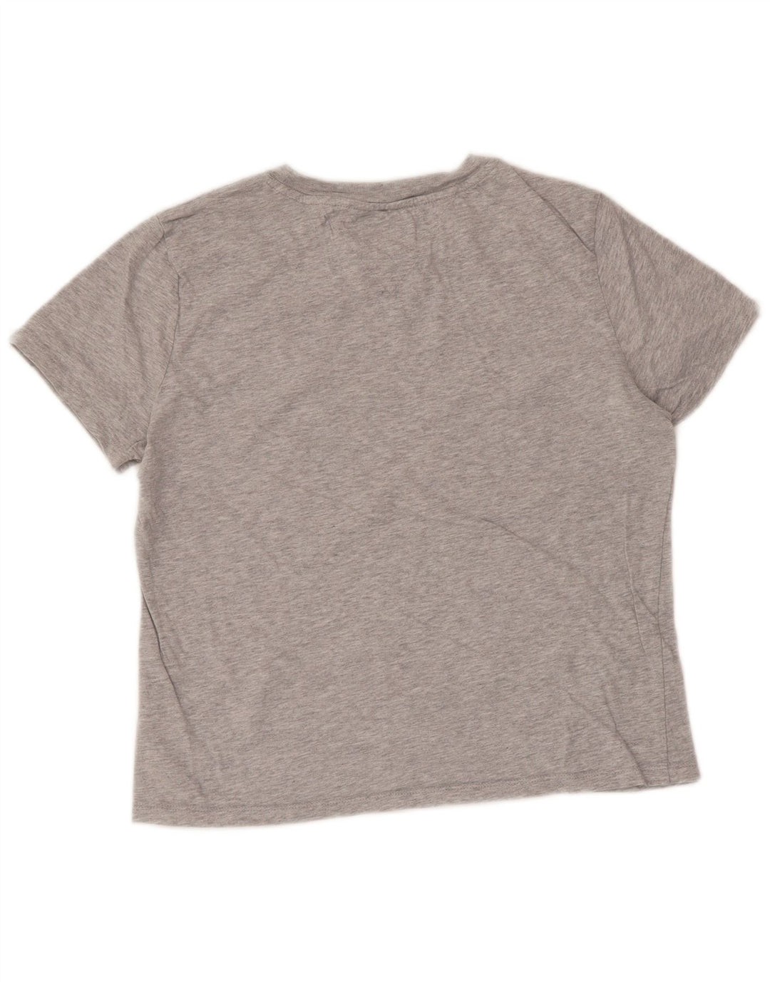 TOMMY HILFIGER T-shirt grafica da donna Top UK 14 Cotone screziato grigio medio