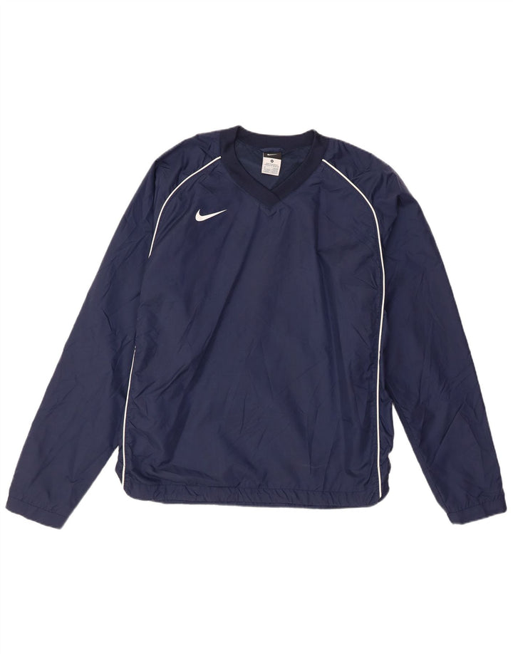Top della tuta pullover da uomo Nike UK 39/41 nylon blu navy medio