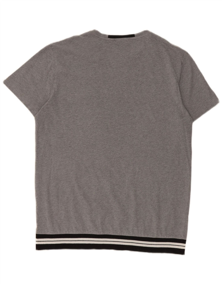 T-shirt da uomo Paolo Pecora Top grigio medio color block