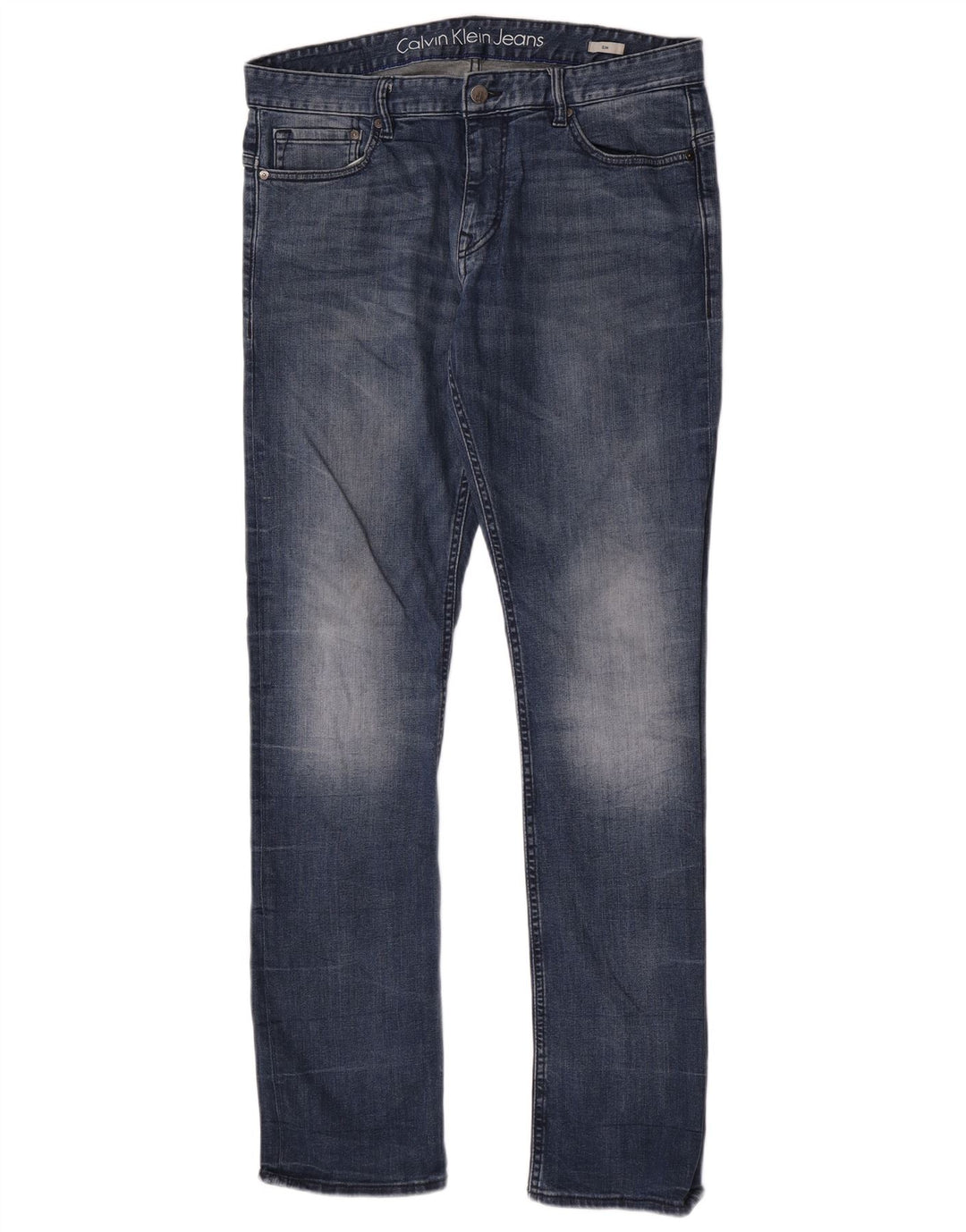 Jeans slim da uomo Calvin Klein W34 L34 cotone blu