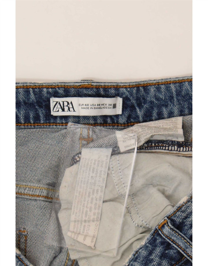 Jeans slim invecchiati da donna Zara EU 40 medio W30 L28 cotone blu