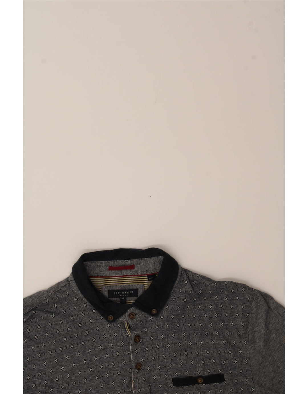 TED BAKER Mens Polo Shirt Size 6 2XL Grey Spotted Cotton Vintage Ted Baker and Second-Hand Ted Baker from Messina Hembry 