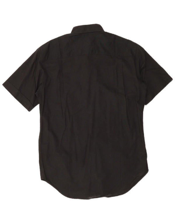 Camicia Trussardi Uomo Manica Corta Taglia 40 151/2 Media Nera