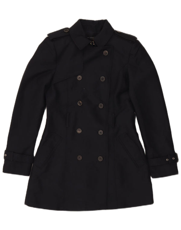 Trench doppiopetto da donna Zara UK 10 piccolo poliestere blu navy