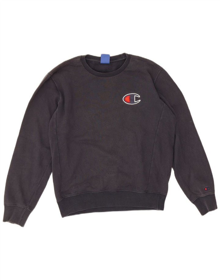 Felpa da uomo Champion Felpa media in cotone blu navy
