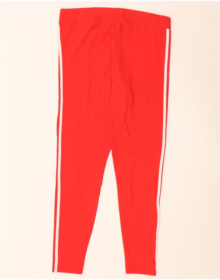 Leggings da donna ADIDAS UK 22 2XL Rosso cotone