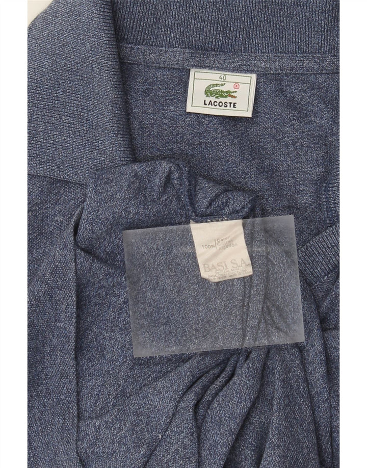 Polo da donna Lacoste taglia 40 media cotone screziato blu navy