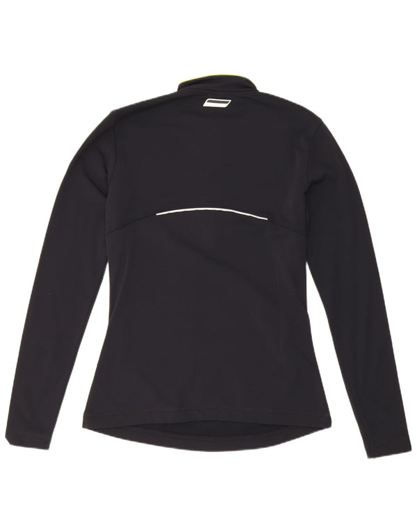 Arena Top da donna con zip e collo manica lunga UK 4 XS Blu navy Poliestere Sportivo