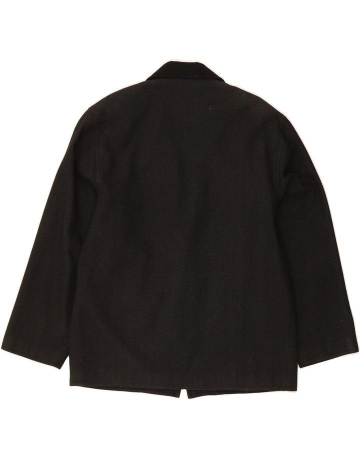 VINTAGE Mens 1 Button Blazer Jacket UK 38 Medium Black Wool Vintage Vintage and Second-Hand Vintage from Messina Hembry 