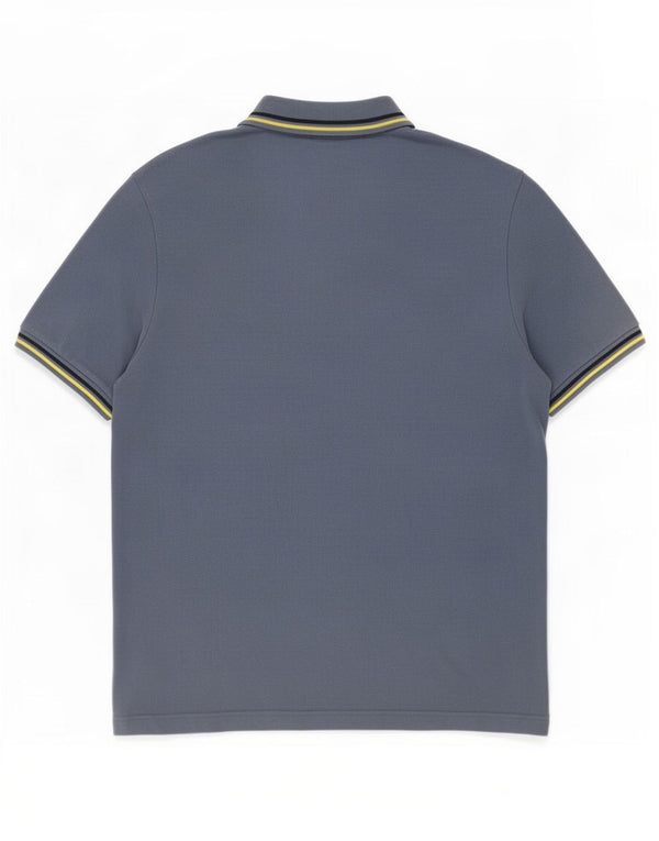 Polo Kappa Uomo Large Blu In Cotone
