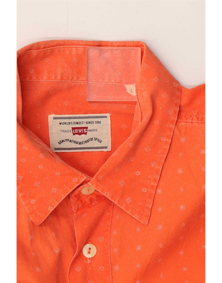 Camicia a maniche corte da uomo Levi's Large arancione maculata