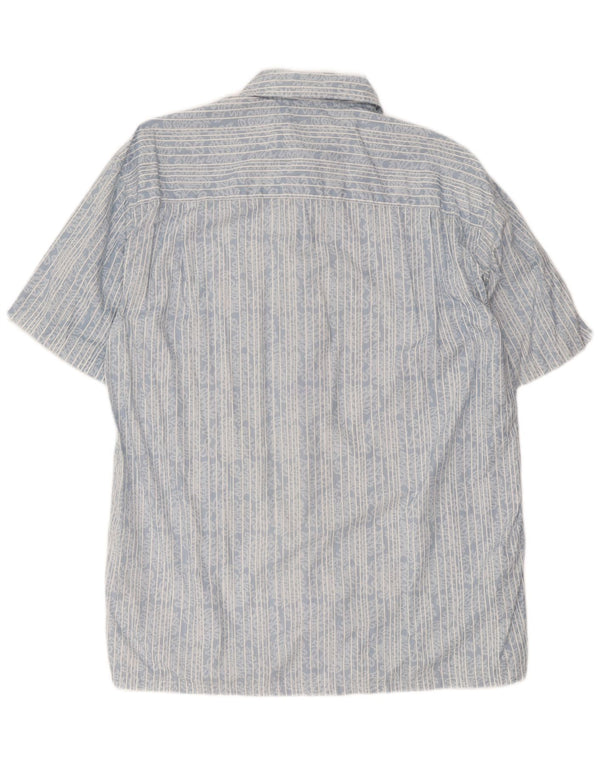 Camicia da uomo a maniche corte Nautica, cotone a righe grandi blu