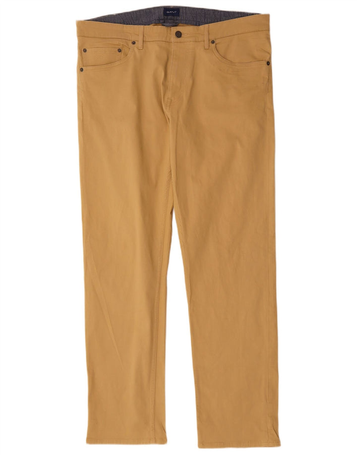 Pantaloni casual slim da uomo Gant W38 L31 in cotone marrone