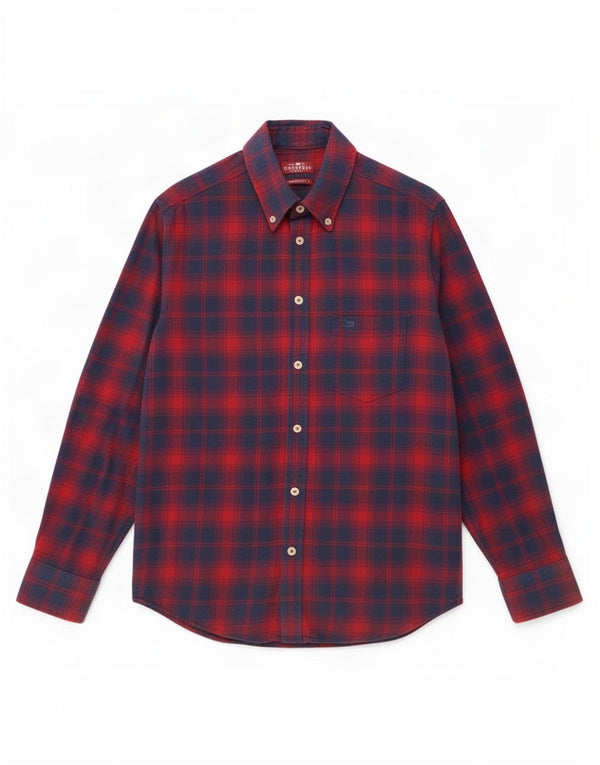 Carrera Camicia da uomo in flanella vestibilità regolare in cotone a quadri rosso medio