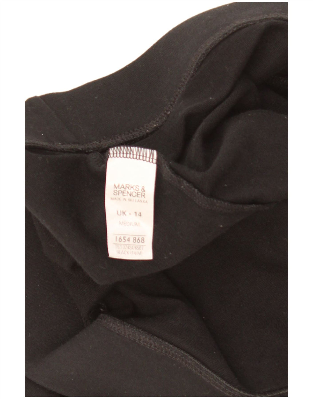 Pantaloni da tuta da donna Marks & Spencer UK 14 grandi cotone nero