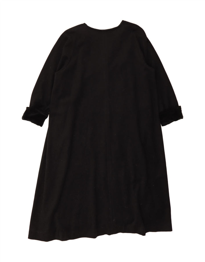VINTAGE Womens Overcoat UK 20 2XL Black Vintage Vintage and Second-Hand Vintage from Messina Hembry 