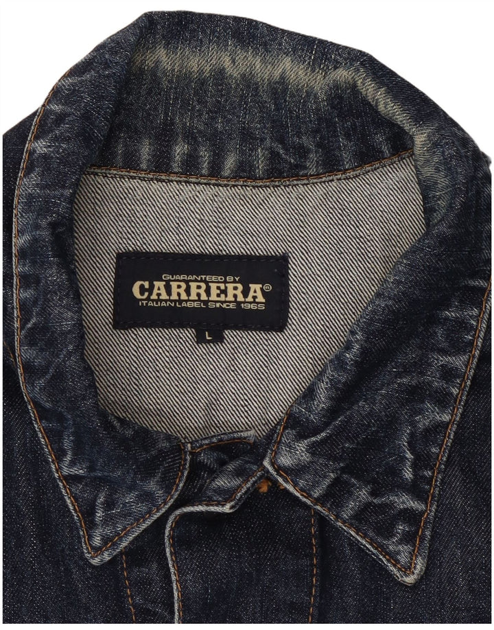 Giacca di jeans da uomo Carrera UK 40 grande cotone blu navy