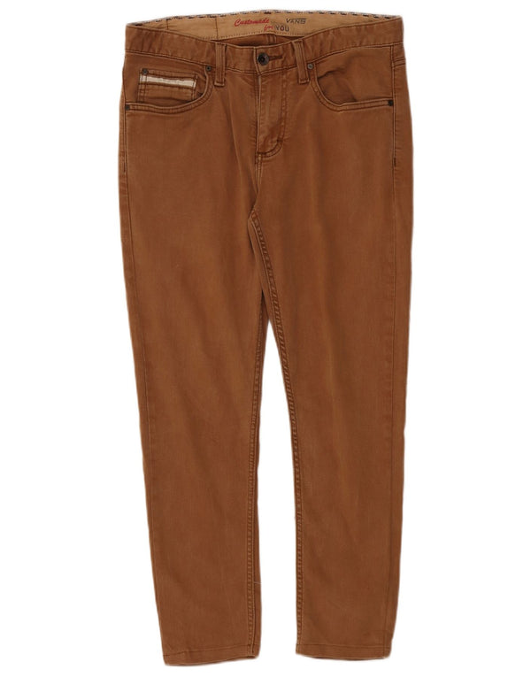 Pantaloni casual slim da uomo VANS W30 L26 cotone marrone