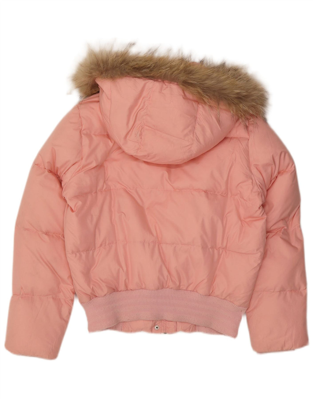 Giacca imbottita con cappuccio da donna Adidas UK 12 poliestere rosa medio