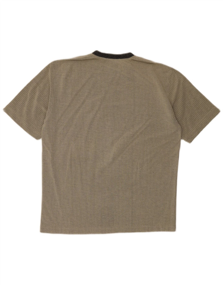 Tessitore T-shirt Uomo Top Large Grigio Gessato