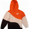 Felpa con cappuccio da bambino Puma 7-8 anni in cotone color block multicolore