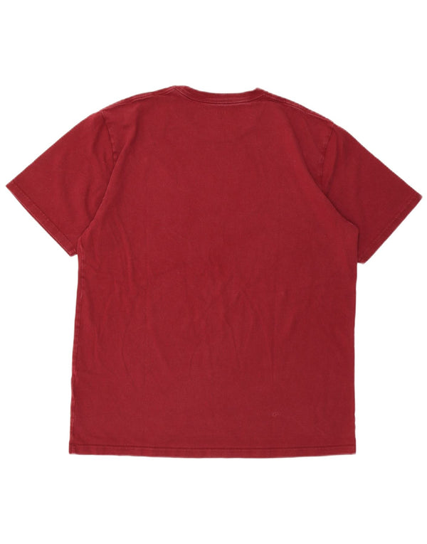 T-shirt grafica da uomo Carhartt Top XL in cotone bordeaux