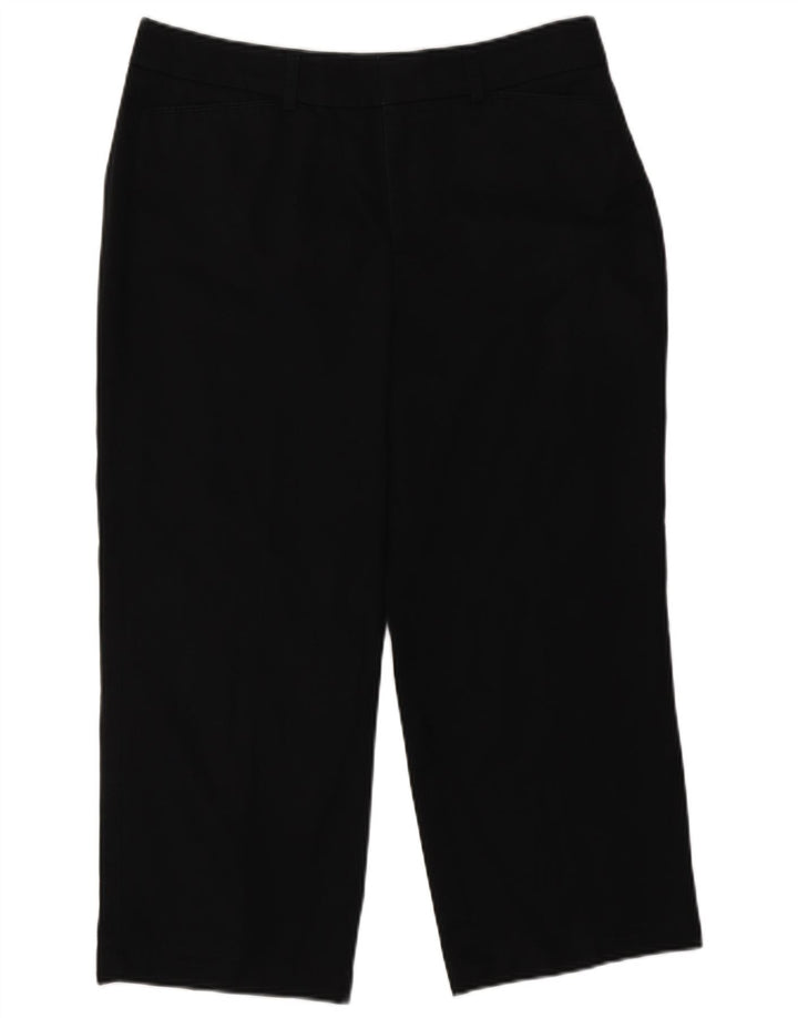 DOCKERS Pantaloni Capri Ideal Fit da donna US 8 Medium W30 L22 Neri