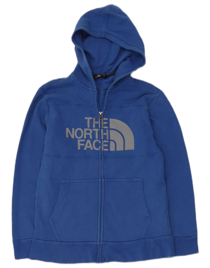 Maglione con cappuccio e zip grafica per ragazzi THE NORTH FACE 10-11 anni blu medio