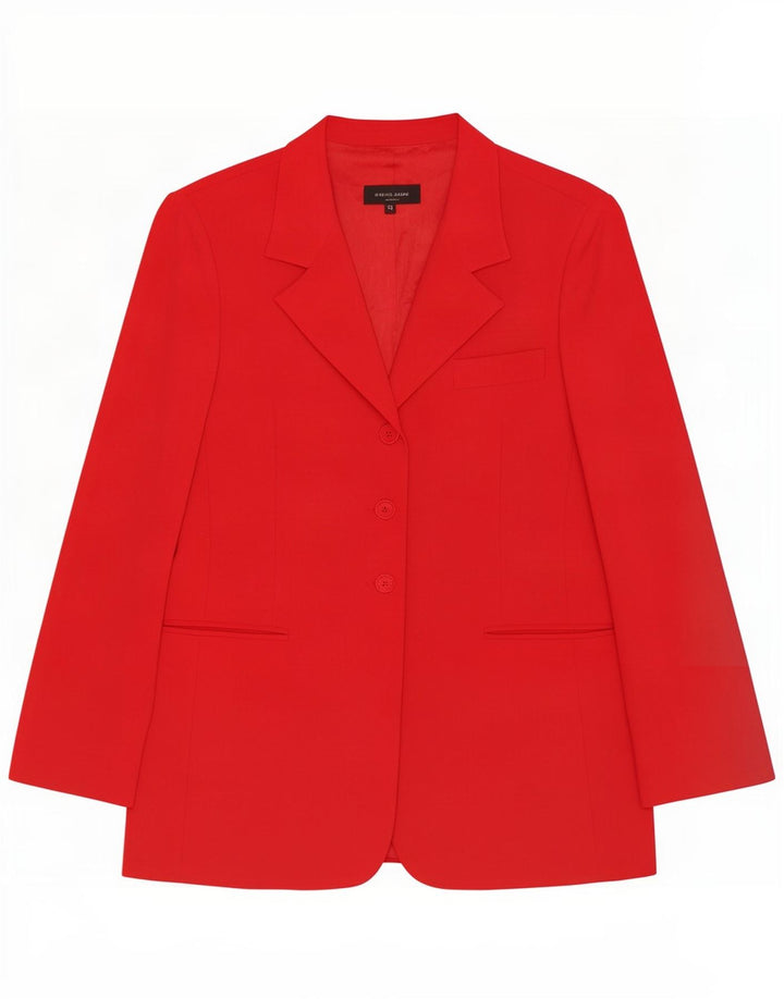 Giacca Blazer 3 Bottoni Donna Marina Babini IT 46 Large Rosso Cupro