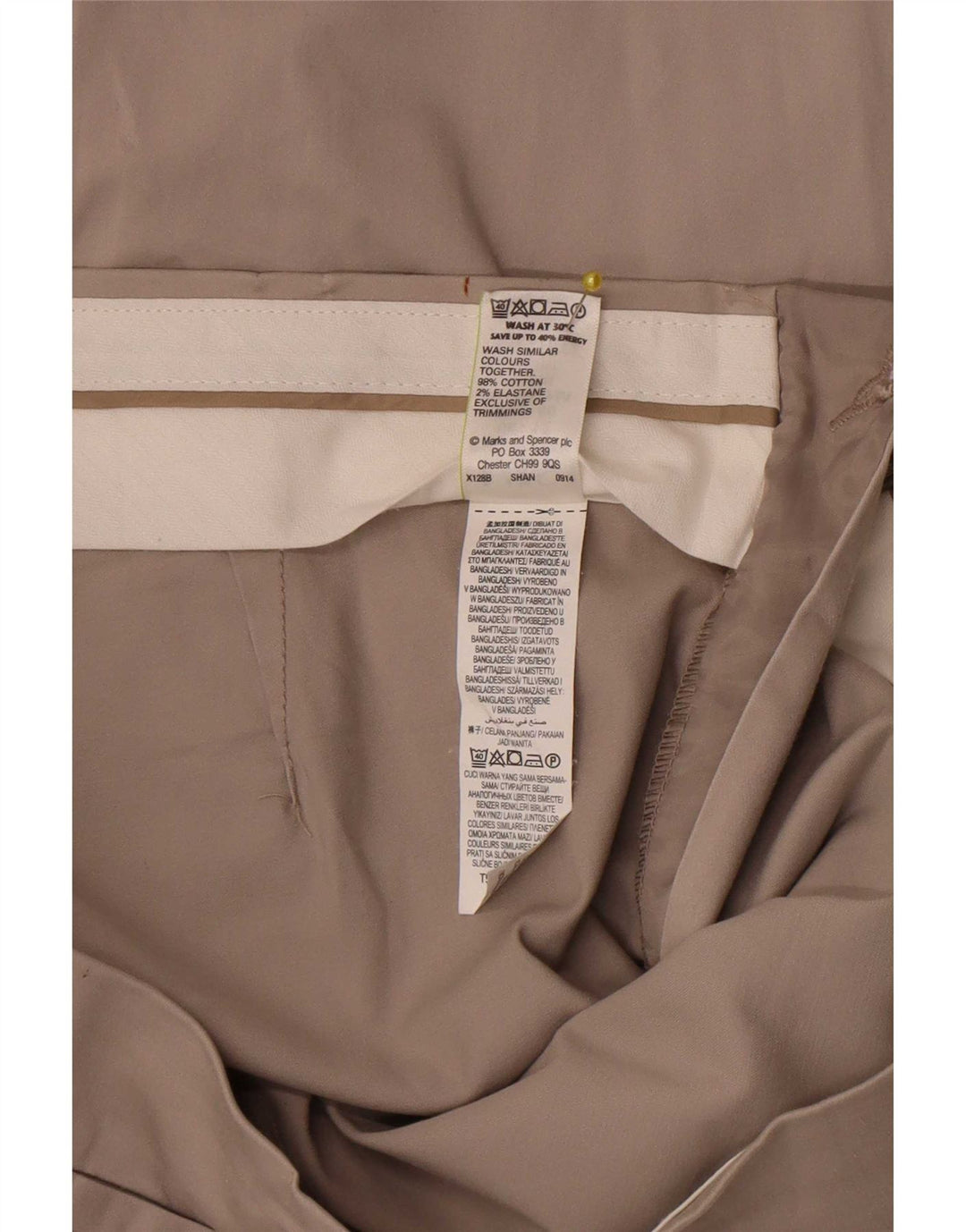 Pantaloni Capri da donna Marks & Spencer W30 L20 cotone beige