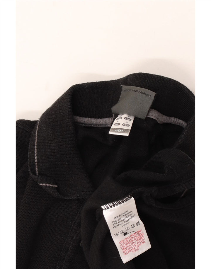 Polo Umbro da uomo in cotone nero medio