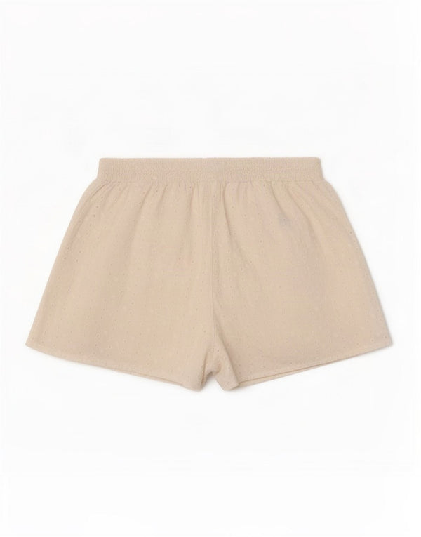 Pantaloncini Casual Bambina Benetton 8-9 Anni Large W28 Cotone Bianco