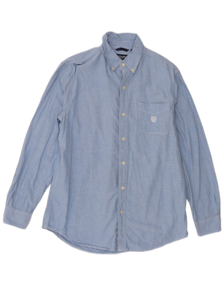 Camicia Uomo Chaps Cotone Blu Medio