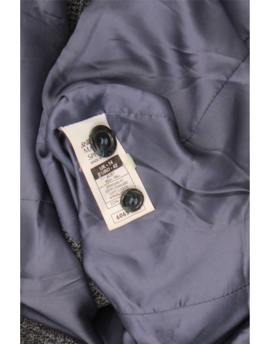 Giacca blazer da donna Marks & Spencer vestibilità standard UK 14 Grigio medio