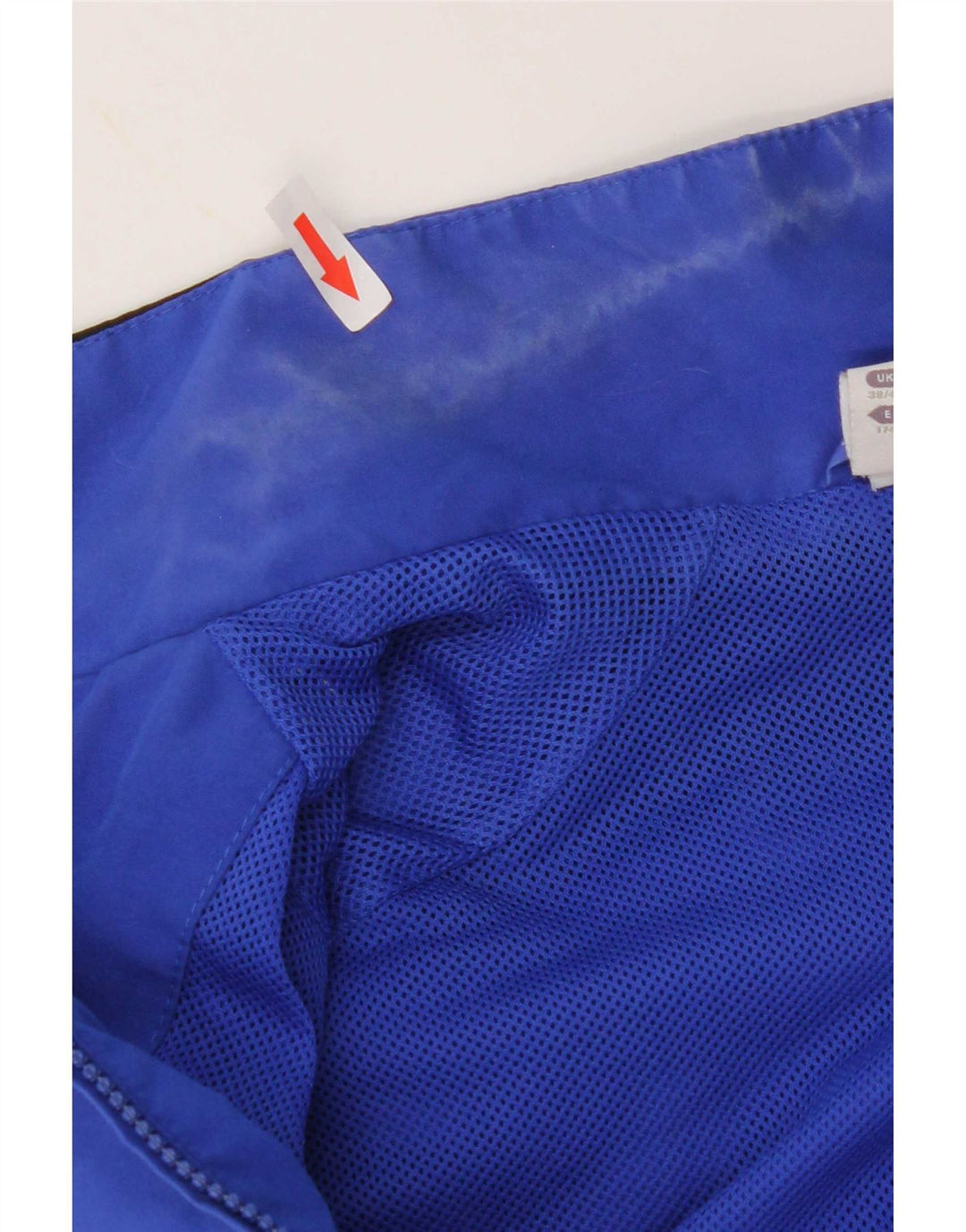 Giacca da ginnastica grafica da uomo Adidas UK 38/40 Colorblock blu medio