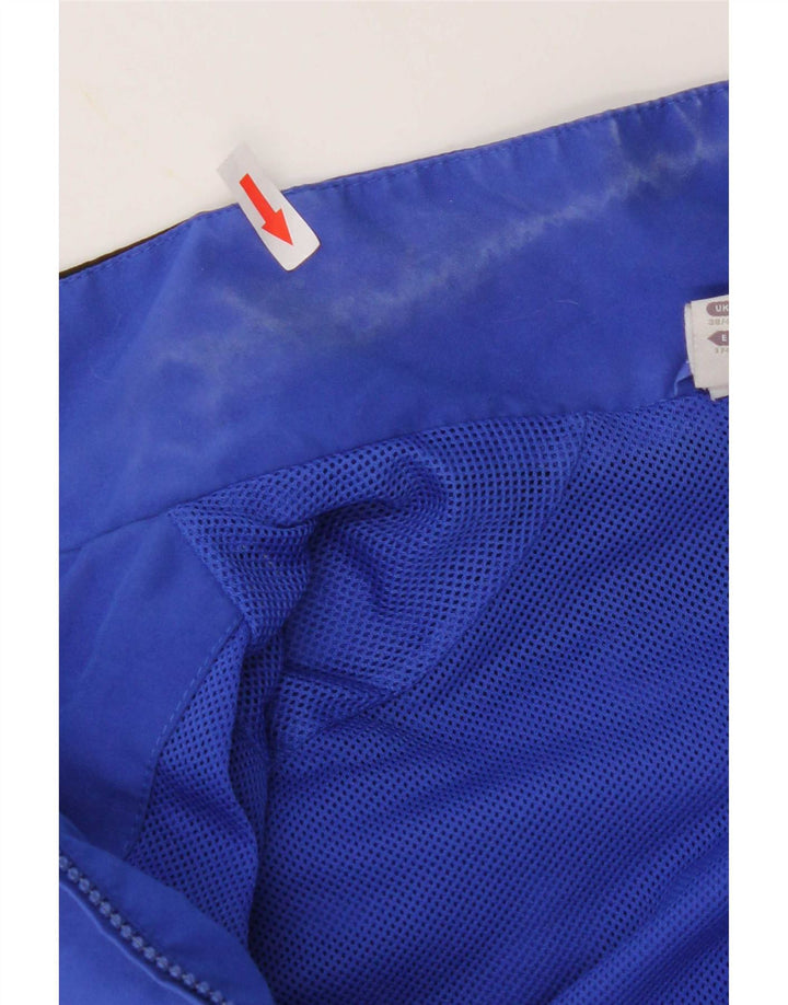 Giacca da ginnastica grafica da uomo Adidas UK 38/40 Colorblock blu medio