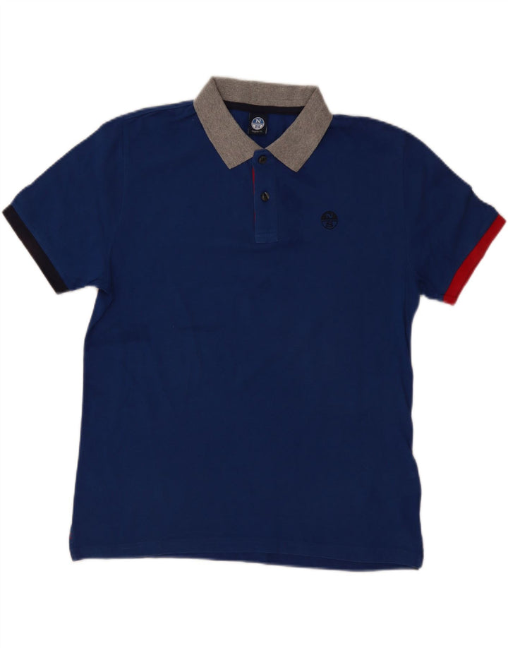 Polo North Sails da uomo vestibilità regolare in cotone color block medio blu navy