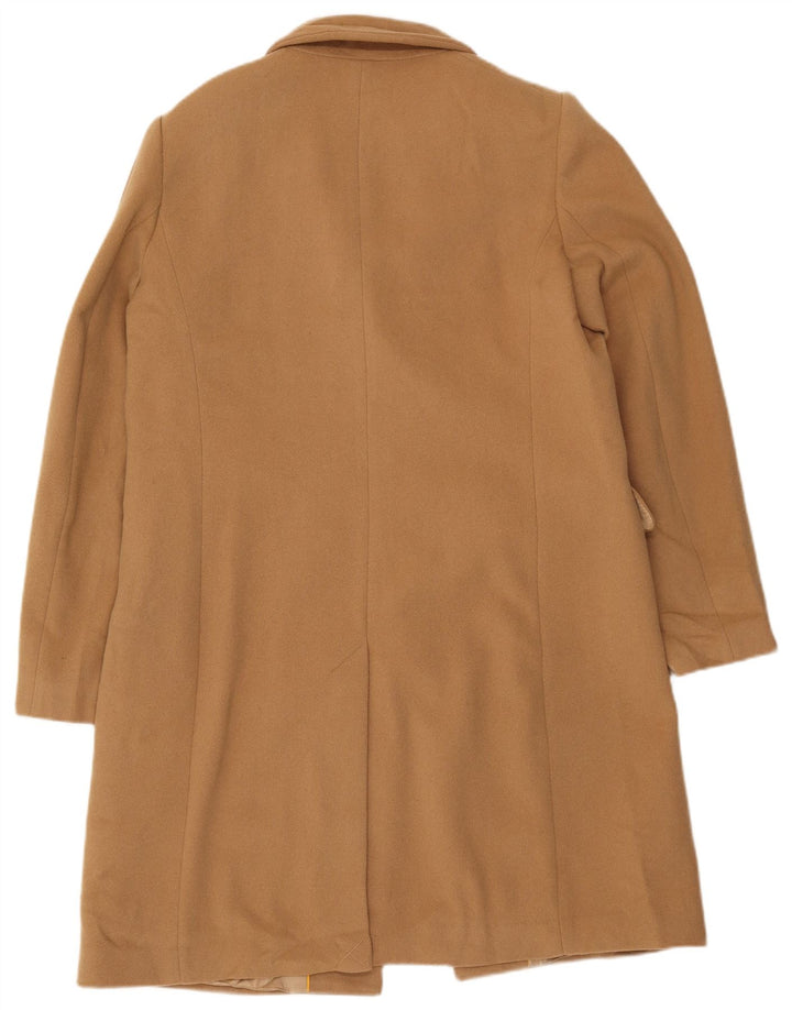 BENETTON Womens Overcoat UK 16 Large Beige Wool