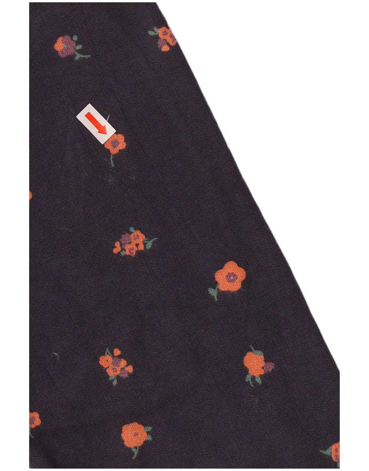 Maglione con cappuccio grafico da donna Jack Wills UK 12 cotone medio blu navy