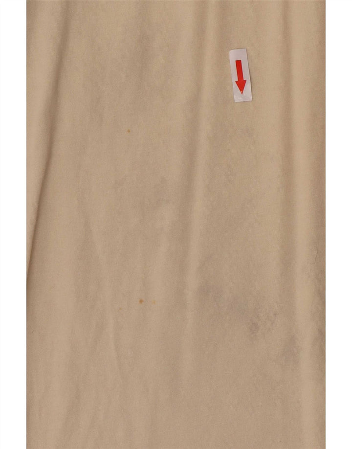T-shirt da uomo Kappa Top Small in cotone color block beige
