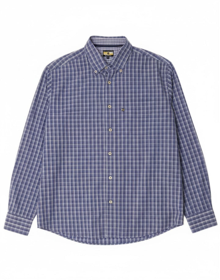 Camicia Navigare Uomo in cotone a quadri grandi blu
