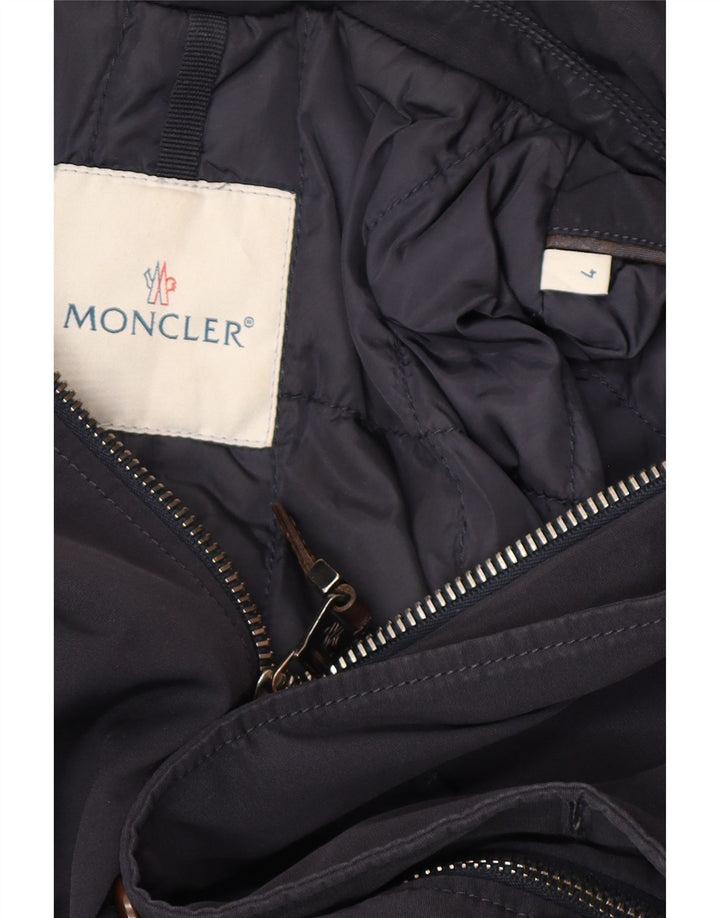 Moncler Giacca imbottita da uomo taglia 4 XL in poliestere blu navy