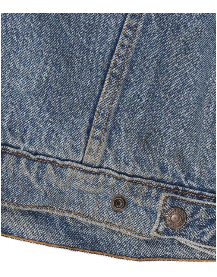 Giacca Levi's da donna in denim sherpa UK 14 grande cotone blu