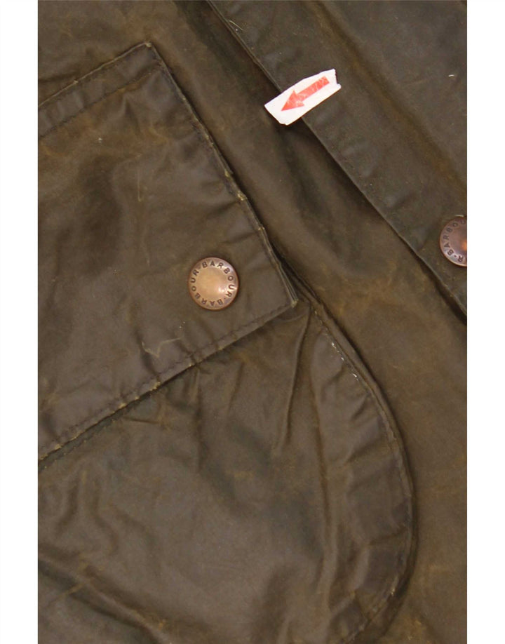 Giacca da uomo in cotone cerato Barbour Gamefair taglia 38 piccola kaki
